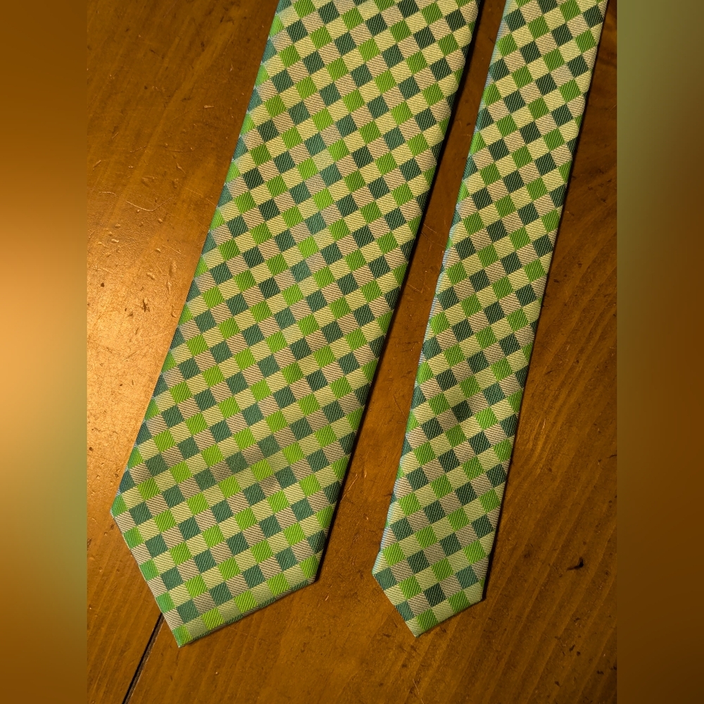 Tie Rack Green Checkered Men's Tie